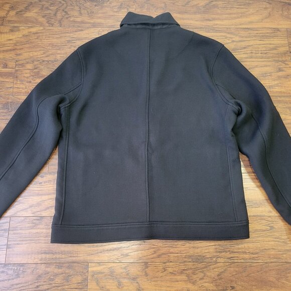 AWAY Travel Black Zipper Pocket Collared Snap Button-Front Jacket sz L EUC Fall - Picture 7 of 7